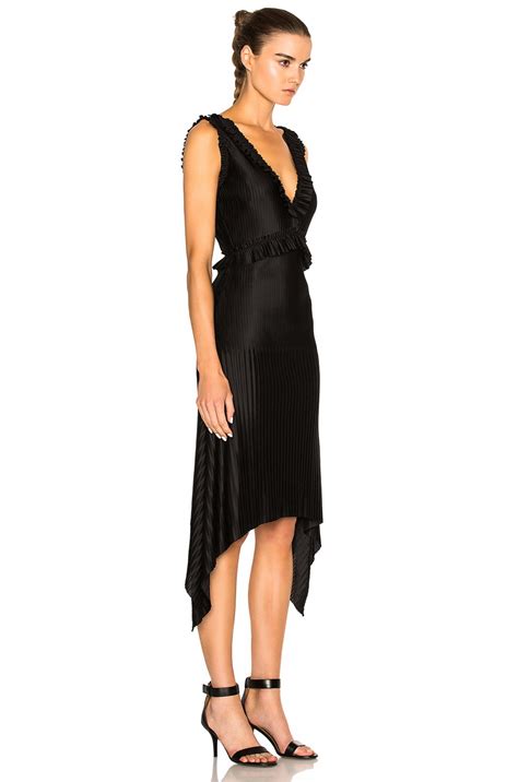 givenchy v-neck pleated asymmetrical hem dress|Givenchy Dresses for Women .